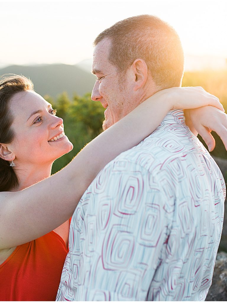 Golden Hour Black Balsam Knob Engagement Session